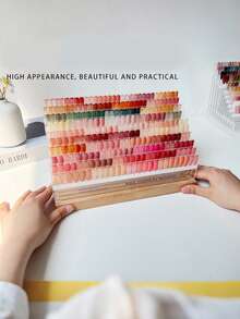 1 件亚克力透明指甲油展示板、美甲样品架、高端展示相册 - 彩色 - 查看 3