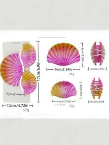 3er-/9er-/18 Stücke Muschelförmige Haarspangen aus ABS-Kunststoff, lässige Haarspangen, ideal für Strand, Reisen, Partys, Urlaub, Schulanfang, Winter-Haarclips (Neuheiten 2025), süße Haarspangen, Haaraccessoires