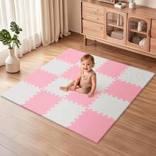 16 Tiles Baby Play Mat For Floor, EVA Foam Baby Floor Play Mat With 0.6 Inch Thick Interlocking Foam Tiles, Foam Floor Tiles For Baby, Toddlers And Kids