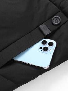 男士保暖内衬厚夹克，男士秋冬户外休闲运动时尚可拆卸连帽厚保暖夹克，适合送给男朋友、丈夫、父亲的礼物 - 黑色 - 查看 10