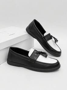 Men's Casual Loafers, Lightweight Breathable Flat Sole Solid Color Driving Shoes, Slip-On Moccasins, Indoor/Outdoor Shoes, Comfortable Nursing Shoes Old Money Chic Autumn