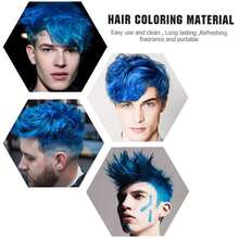 sevich Cera de color temporal para cabello para hombres y mujeres - Cera para peinar casera (fácil de lavar) | Mezcla y crea colores personalizados | Perfecta para fiestas temáticas, cosplay y diversión diaria - Azul - Ver 3