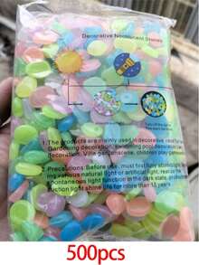 1000pcs Glow In The Dark Rocks, Solar Powered Outdoor Garden Path Stones, Luminous Pebbles, Suitable For Yard Path Decor, Landscape Lighting, Vase Filler (50/300/500pcs)