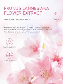 1 套 6 件深层滋养 LAIKOU JAPAN SAKURA 护肤套装，抗衰老（防晒乳液 30g SPF50 & 洁面乳 50g & 爽肤水 100ml & 精华液 17ml & 眼霜 15g & 面霜 25g）紧致护肤礼盒 SPA 亮白面部护理礼物送给女朋友自我护理 - 粉色 - 查看 6