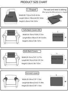 1pc Stretch Thickened Warm Sofa Cover, Non-Slip Full Coverage Sofa Seat Cushion, Suitable For All Seasons, Fabric Sofa Slipcover, Machine Washable, Dust-Proof, Pet-Friendly, Decorative Sofa Protector, Adjustable For Corner Sofa, Bedroom, Office, Living Room 1/2/3/4 Seater - Light Grey - View 4
