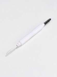 1支白色双头眉刷化妆刷睫毛卷翘眉梳美容工具便携式双头防尘不锈钢梳子带保护盖，两端多功能睫毛梳睫毛刷、眉刷、眼影刷、螺旋刷、螺旋刷、赠品 - 彩色 - 查看 6