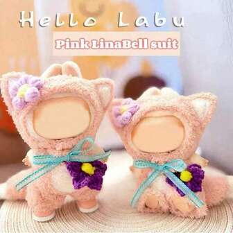 (仅服装) 创意新款热销 17 厘米悬挂式 Labobo 娃娃衣服，适合 的坐式派对第一代/第二代/第三代高品质 Lina Bell 毛绒狐狸服装