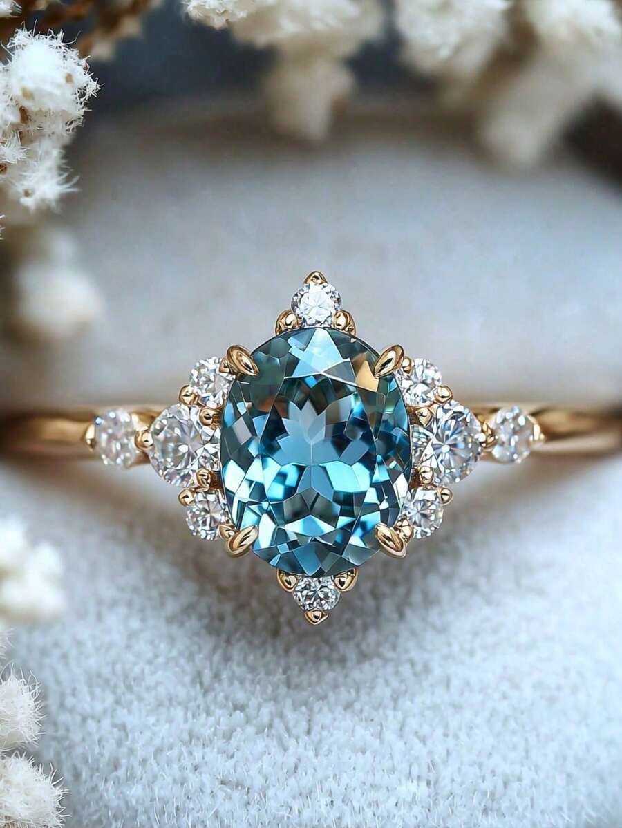 خاتم من الزركونيا المكعبة أنيق، يرمز للحب الأبدي. هدية مثالية لعيد الميلاد والعيد والذكرى السنوية