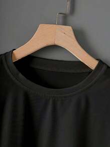 Cropped Women's T-Shirt With Alcoholics Don't Run Graphic Print, Casual Soft Short Sleeve Pure Cotton 220gsm T-Shirt