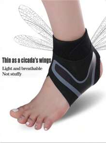 1 对透气可调节踝关节支撑支架，压缩踝关节保护器，用于运动踝关节保护，防止受伤，足部恢复，适用于跑步、散步、足部康复 - 彩色 - 查看 4