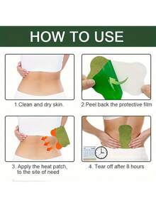 30/50pcs Self-Heating Herbal Mugwort Patches, Containing Natural Mint, Cinnamon And Ginger Herbs - Designed Specifically For The Neck, Shoulders, Waist And Knees - Are Easy To Apply To Heat, Muscle And Joint Discomfort, And Muscles - 50 cái - Xem 2