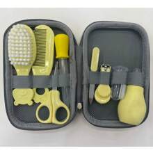 9pcs Healthcare Kit With Portable Case- Comprehensive Health & Grooming Set With Feeding Dropper,Nose Cleaner, Nail Clippers, Comb, Brushes & More, Perfect For Shower & Holiday Gifts, Accessories, Ideal For Daily Personal Care - Multicolor - View 11