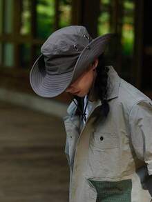 قبعة شمس جديدة مع حماية من الشمس قبعة صيد وتسلق الجبال طراز كاوبوي غربي للرجال والنساء قبعة دلو بسحاب