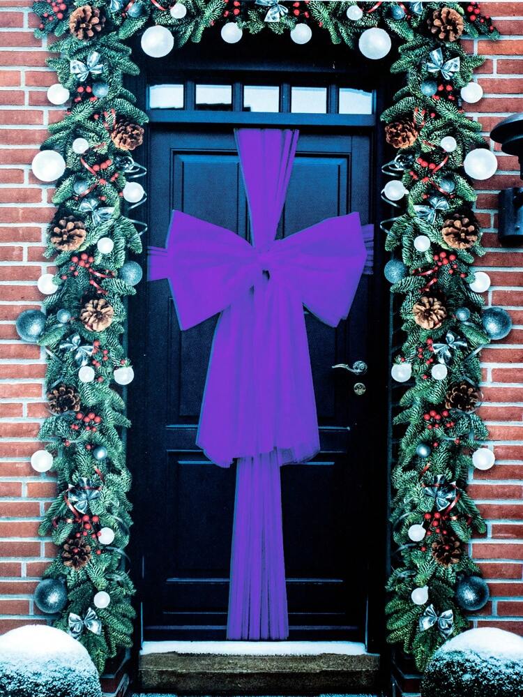 73*900cm Organza Red Bow Christmas Decoration, Multi-Color Ribbon Bow For Christmas, Wedding, New Year Holiday Decor, DIY Bowknot For Halloween, Christmas, National Day, Independence Day And Other Outdoor Events - Red - View 17