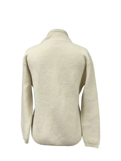 秋冬新款优雅宽松通勤开衫，复古羊毛针织开襟毛衣外套（女款）
