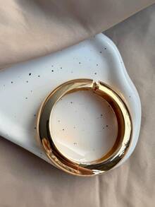 1 Piece Asymmetrical Geometric Bracelets With Gold And Silver Spring Clasp In Minimalist Style - IPL256096-1 - 查看 5