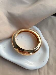 1 Piece Asymmetrical Geometric Bracelets With Gold And Silver Spring Clasp In Minimalist Style - IPL2551116 - View 7