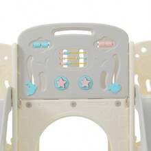 Große 7-in-1-Spielanlage für Kinder mit Rutsche, Schaukel, Kletterplattform, praktischem Unterschrank, Lochbohrspiel, Basketballkorb & Treppe - Premium-Spielgerät aus hochwertigem Polyethylen (HDPE) für Garten, Terrasse oder Indoor | Sicher & stabil | Ozeanball nicht enthalten