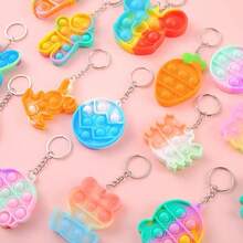 6 件套 Pop Didget Toys 套装，各种硅胶彩虹 Popper Didget Toys，适合生日礼物、复活节篮子礼物、圣诞节礼物 - 彩色 - 查看 14