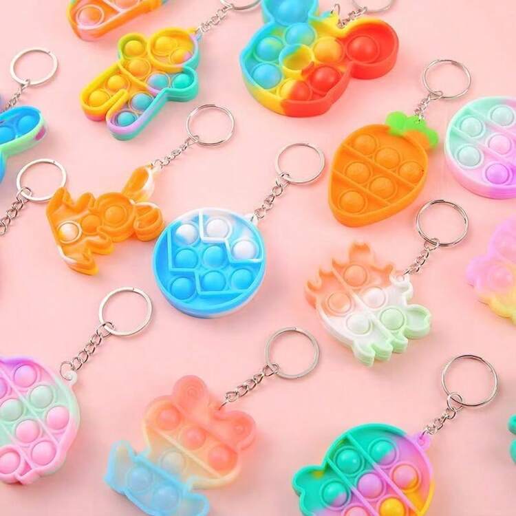 6 件套 Pop Didget Toys 套装，各种硅胶彩虹 Popper Didget Toys，适合生日礼物、复活节篮子礼物、圣诞节礼物 - 彩色 - 查看 13