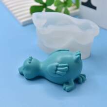 1 pieza Molde de silicona con forma de pato acostado apto para hacer velas y jabones