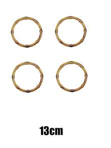 Large Bamboo Pattern Round Handle, Resin Material, Sturdy Structure, High Load-Bearing Capacity, Bohemian Style Bamboo Handle, Bamboo Pattern Design, Showcasing Regional Characteristics - Multicolor - View 14