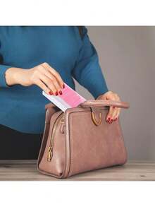 50/200支装一次性唇刷，柔软无绒唇彩涂抹器，化妆工具（粉色） - 彩色 - 查看 4