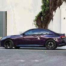 1 Roll Premium Metallic Super Bright Night Purple Vinyl Wrap Film - Bubble Free For All Vehicles - Liquid Metal Decal Exterior Appearance - one-size - View 3