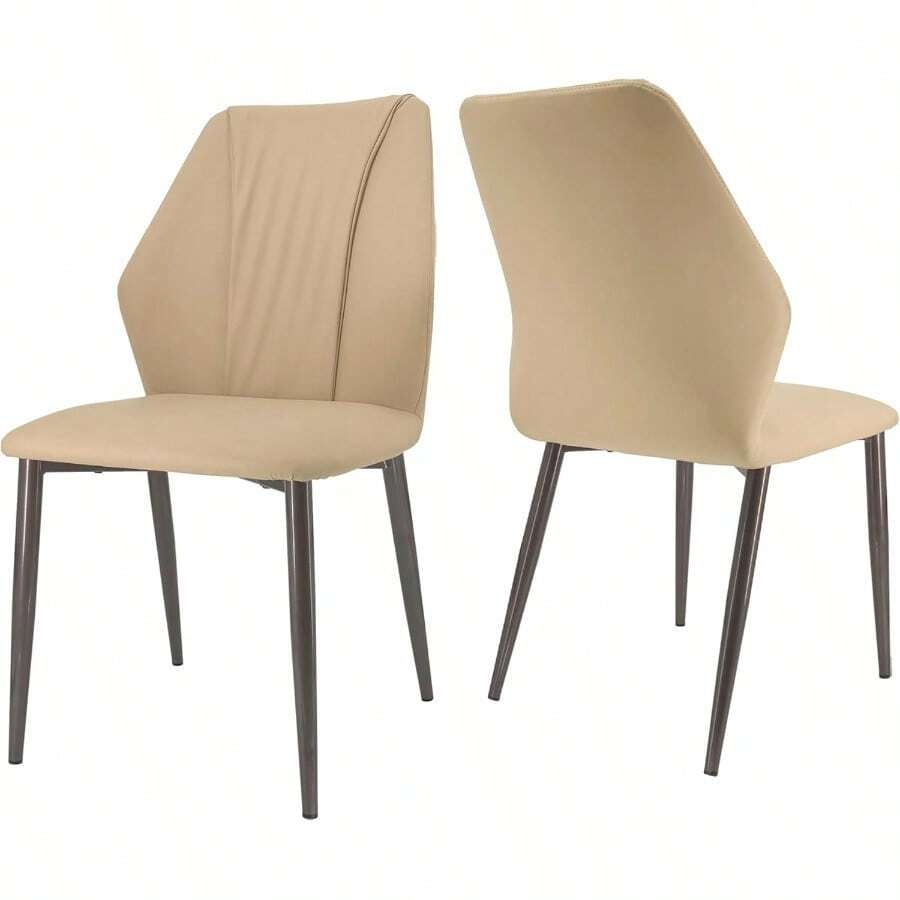 Dining Chairs, Set Of 2, Stylish Dining Chairs, Kitchen, Dresser Chairs, Cafe, Living Room, Comfortable Chairs, Robot-Cleaning Compatible, Soft, Leather