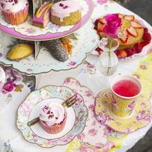 Floral Afternoon Tea Party Decorations For 16 Guests Disposable Tableware Set Pretty Paper Plates Napkins Teacups Bunting For Birthday Mother's Day  Shower Made By Talking Tables-0166 - 漿果(基於花卉上下文預測) - 查看 2
