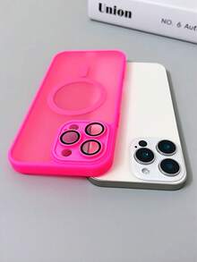Ốp lưng từ tính cao cấp, mờ trong suốt, chống sốc, tương thích với iPhone 16 15 14 13 12 11 Pro Max, hỗ trợ sạc không dây MagSafe, chống nước, chống rơi vỡ, chống trầy xước, thích hợp làm quà sinh nhật. - Đỏ - Xem 10
