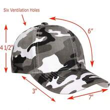 Bulk Lot 12-Pack Adjustable Size Plain Blank Solid Color Baseball Caps - Camouflage - Gray - View 2