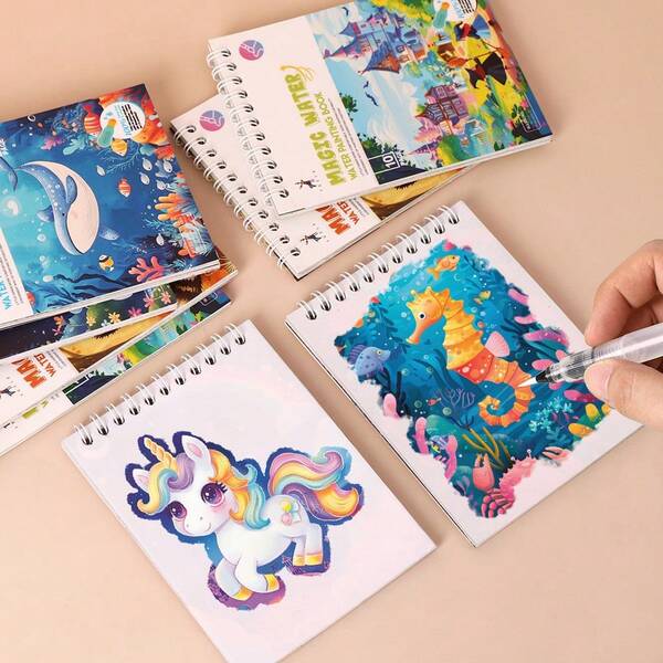 1pc Reusable Watercolor Painting Book - Creative Doodle Art Board, Suitable As Handmade Gift