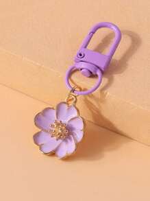 彩色花朵钥匙扣：精致可爱的饰物，适用于包包和钥匙，珐琅花朵设计，风格多样，多色甜美少女马卡龙色调，完美的小礼物钥匙扣，适用于包包、汽车配件，适合女士