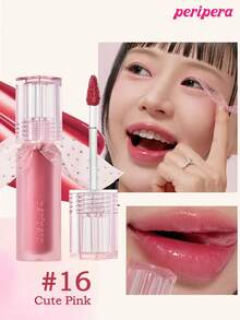 Peripera K-Beauty Water Bare 鏡面水感唇釉，玻璃唇彩，豐唇效果，自然保濕，輕盈不黏膩，提亮光澤，持久舒適，口罩友善，無白膜 - #16 Cute Pink - 查看 10