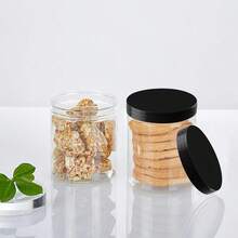 KIMRocutus 13oz Clear Plastic Storage Jars Containers8 Pack Refillable WideMouth Plastic Slime Containers For Beauty Products Kitchen And Household Storage  13 OZ - Trong sáng - Xem 5