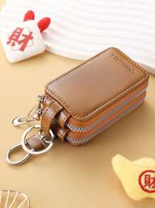 1pc Portable Fashionable Pu Car Key Bag,Mini Wallet,Large Capacity Key Case Double Layer Waist Hanging Universal Zipper Key Bag With Key Ring And Key Chain Bag Christmas Gifts,Teacher's Day,Valentine's Day,Birthday,Christmas,And Any Special Occasion - Multicolor - View 23