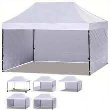 Carpa toldo plegable con paredes tamaño 3x45 metros lona impermeable resistente para exteriores protección contra sol y lluvia fácil instalación desmontable portátil ideal eventos jardín terraza camping fiestas reuniones uso comercial multifuncional durable accesorios toldos - Blanco - Ver 1