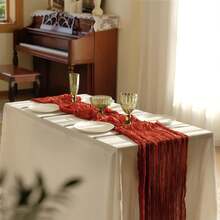 Cheesecloth Chair Sashes Rustic Chair Decorative Bows Designed Chair Cover For Wedding Aisle Banquet Party Home Kitchen Decoration(1/3/6/10pcs )