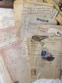 1 包 24 张复古手稿发票清单 DIY 剪贴簿装饰背景拼贴纸 - 均碼 - 查看 3