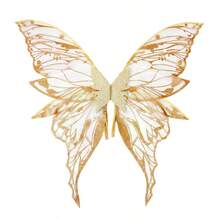 1 pieza Encantadoras alas de mariposa de hada brillantes, accesorio de fotografía de moda para fiestas, adecuado para fiestas temáticas de Halloween, despedida de soltera, cosplay, fiestas temáticas de hadas mariposas, reuniones, decoración para actuaciones en el escenario, regalo de 18 cumpleaños, decoración de boda nupcial