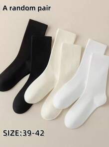 1/4/6 Pairs Women's Comfortable Soft Solid Color Over-The-Knee Socks, Simple Versatile Slouchy Socks With Tassels, Simple Versatile Comfortable Socks (Due To Lighting And Angle During Photography, The Actual Product May Have Slight Color Differences Compared To The Images.), Fall