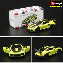 Bburago 911 GT2 RS 1:64 比例合金模型车 - 荧光绿赛车模型收藏套装，适合作为桌面摆件或男士礼物 - 911 GT2 RS - Green - 查看 4