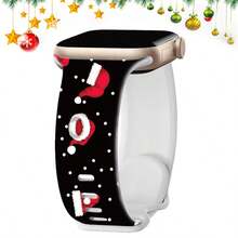 Christmas Band For Apple Watch 46mm 40mm 41mm 42mm 44mm 45mm 49mm 38mm, Soft Sport Silicone Replacement Strap For Series Ultra 10 9 8 7 6 5 4 3 2 1 SE - 42 44 45 49/46mm series 10 - View 13