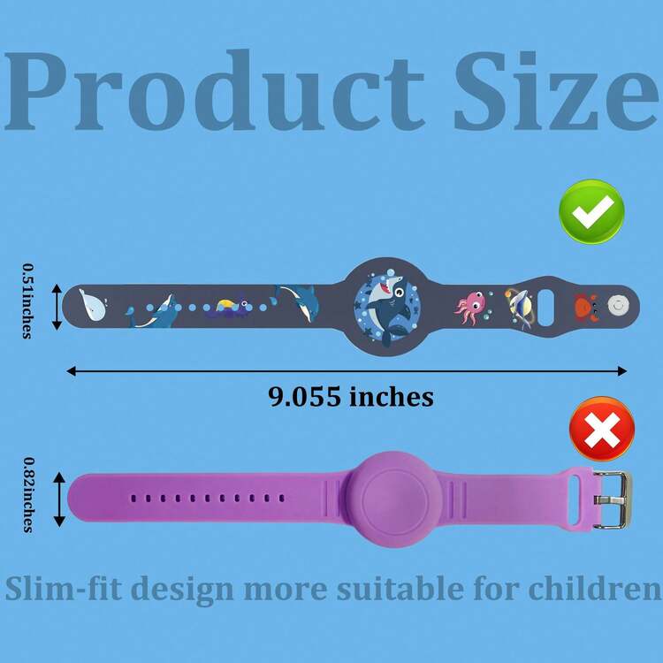 Funda protectora para Airtag, correa anti-pérdida para localizador Apple, pulsera con diseño de dibujos animados para Airtag - muchos - Añade 3