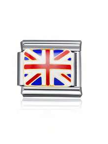 1 件 2025 顶级时尚 DIY 国旗吊坠情侣手链，不锈钢珠宝制作吊坠手链配件，适合作为送给朋友/家人、派对、日常装扮的礼物 - 彩色 - 查看 10