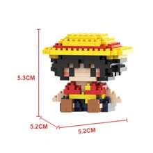 6cm高史迪仔樱花颗粒积木拼装玩具迷你桌面摆件房间装饰动漫卡通卡哇伊节日礼物生日礼物 - 彩色 - 查看 13