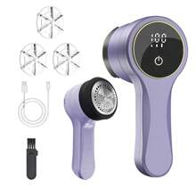 Rechargeable Fabric Shaver | 3-Speed Lint Remover For Clothes & Furniture | Eliminates Fuzz & Pilling | Electric Lint Shaver With LED Display & Type-C Fast Charging Port - 彩色 - 查看 16