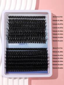 300 kępek rzęs, sztuczne rzęsy D-Roll, segmentacja DIY w domu, grube, puszyste sztuczne rzęsy, z klejem i uszczelką, szczoteczka do zębów, zestaw pęset, odpowiednie dla początkujących, gęste 60D+80D, 8-16 mm, zestaw do inteligentnego przedłużania rzęs w stylu mieszanym, zestaw: rzęsy DIY + klej + pęseta + czarny sztyft do powiek, łatwy w użyciu, odpowiedni do makijażu oczu i pielęgnacji, na co dzień, na wesele, na wieczór, prezenty dla uczniów z okazji powrotu do szkoły, zestaw kępek rzęs, rzęsy, sztuczne rzęsy