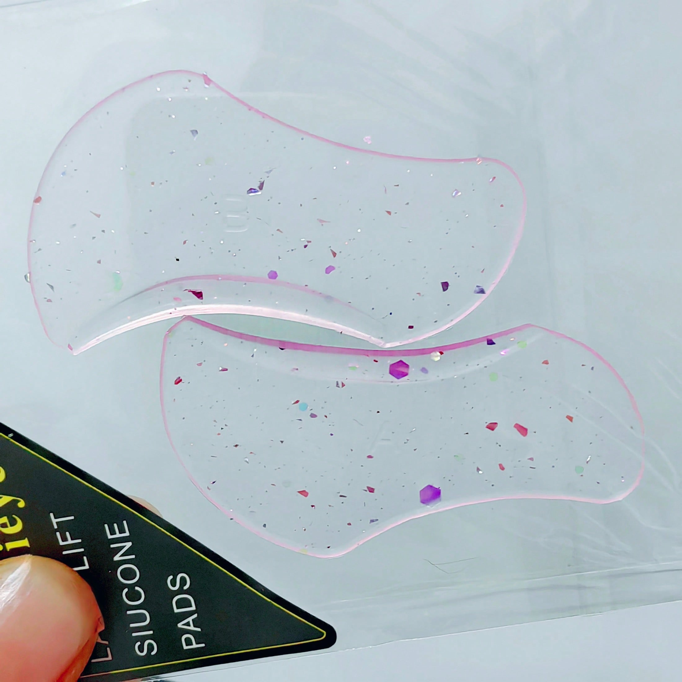 2pcs/Pack, 1 Size, Jelly Eyelash Lift Pads - Self-Adhesive Silicone C-Curl Curling Stickers, No Glue Needed, Suitable For DIY Eyelash Perming At Home And Salon